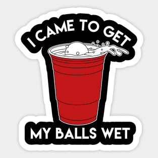 I Came To Get My Balls Wet - Beer Lover Sticker